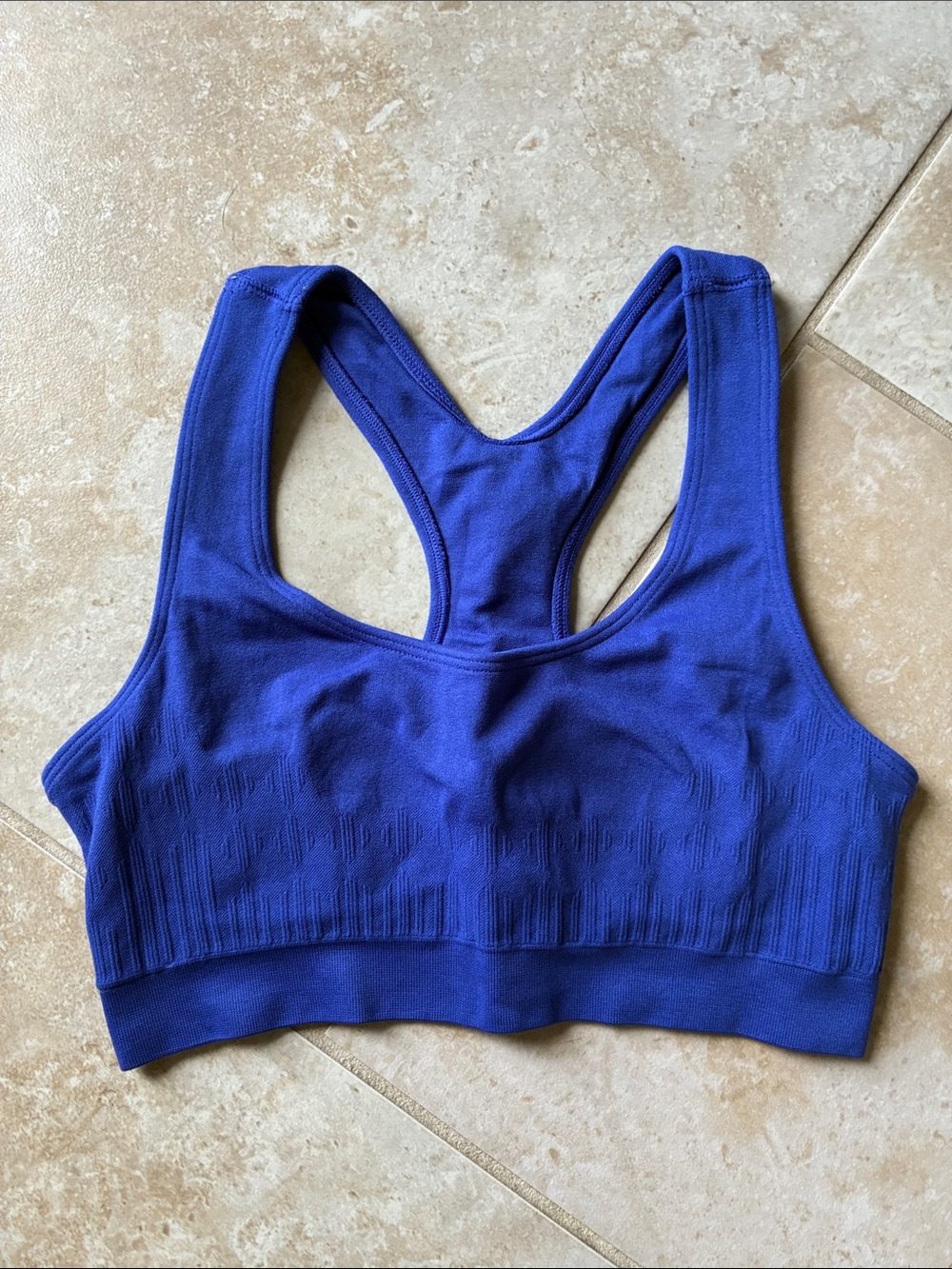 barely there Seamless Racerback Sports Bra - Blue